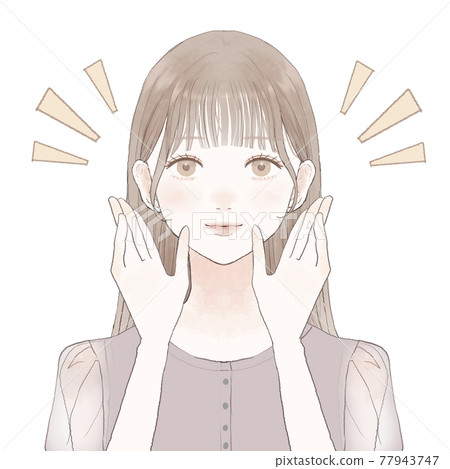 Woman doing word of mouth Woman doing word of mouth 77943747