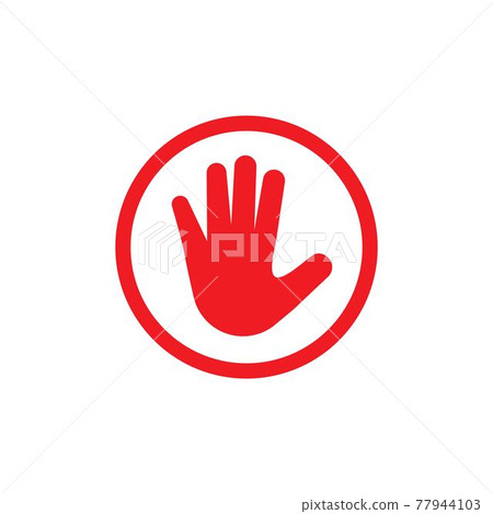 Hand blocking logo Hand blocking logo 77944103