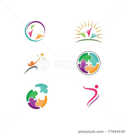Community, network and social logo 77944140