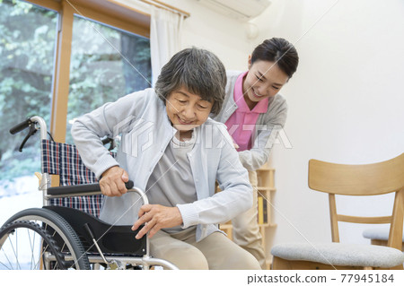 Independence support for senior women who transfer to wheelchairs 77945184
