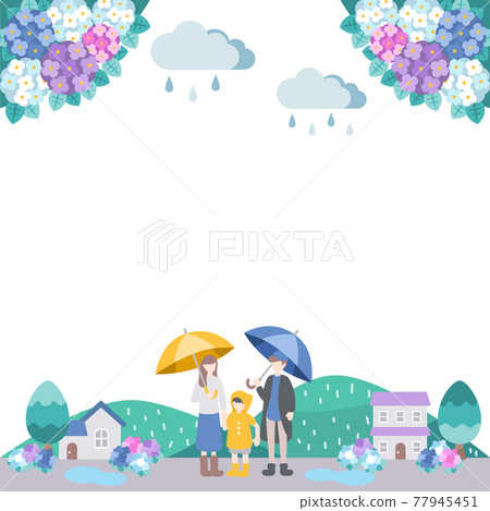 雨季梅雨繡球花 插圖素材 圖庫 雨季梅雨繡球花 插圖素材 圖庫