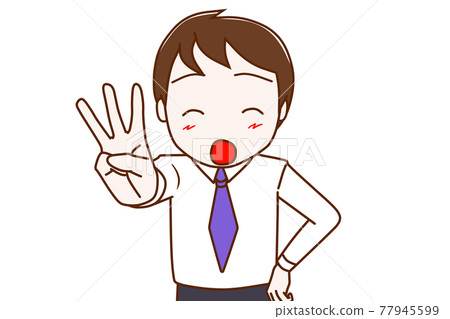 視頻素材-指著無名指的男人 視頻素材-指著無名指的男人 77945599