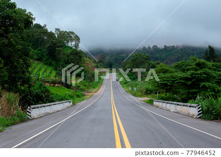 Asia, Asphalt, Dividing Line - Road Marking, Driving, Mountain 77946452