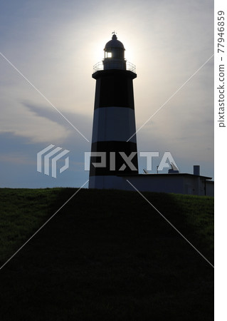 北海道網走市能取岬的風景 早晨能取岬燈塔[5月] 77946859