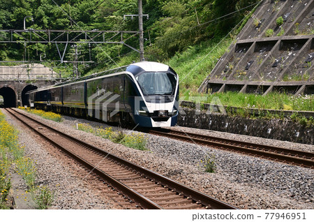穿過東海道線清水穀東隧道的Safir Odoriko 穿過東海道線清水穀東隧道的Safir Odoriko 77946951