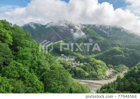 [Doshi River from Aonohara Ohashi and Shindo Campsite] 77948568