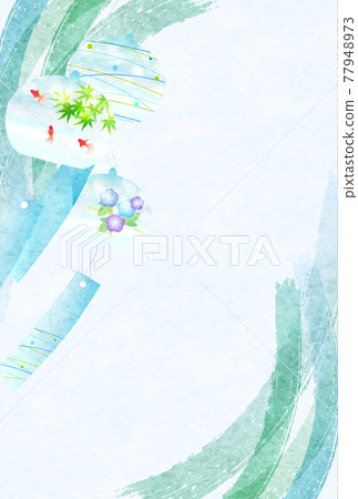 Goldfish maple summer greetings background Goldfish maple summer greetings background 77948973