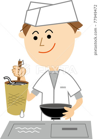 手工烏冬面工匠 77949472