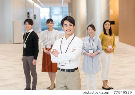 Business person working in the office shooting cooperation "LINK FOREST" 77949559
