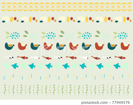 Line set of various creatures 77949576