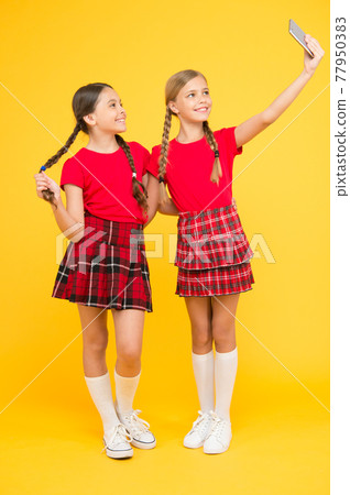 funny friends. having fun. sisterhood and friendship. happy knowledge day. funny friends. having fun. sisterhood and friendship. happy knowledge day. 77950383