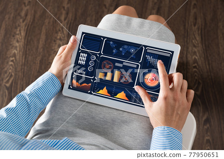 business woman with pad business woman with pad 77950651