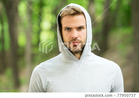 Guy bearded and attractive cares about his appearance 77950737