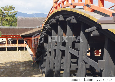 廣島縣廿日市市嚴島神社西走廊和拱橋 廣島縣廿日市市嚴島神社西走廊和拱橋 77950802