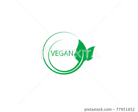 Vegan, leaf, natural icon on white background. Vector illustration. Vegan, leaf, natural icon on white background. Vector illustration. 77951852