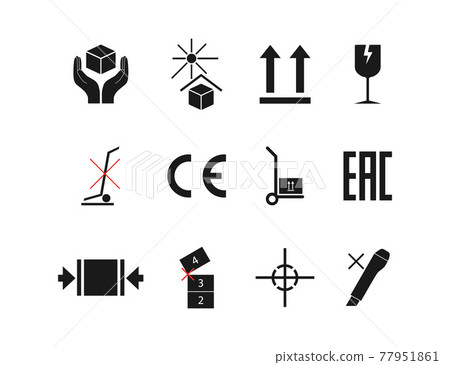 Set of packaging symbol. Vector illustration. flat design. 77951861