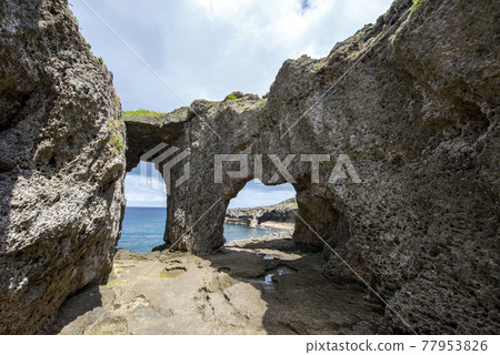 Eyeglasses rock on the Innojofuta in Amagi Town, Tokunoshima 77953826
