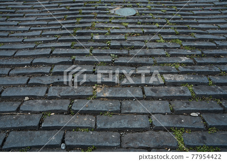 Close-up texture of stone paving stones close up 77954422
