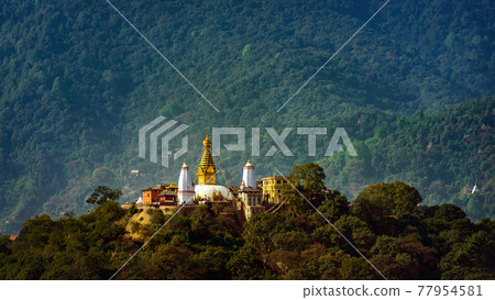 Swayambhunath stupa in Kathmandu, Nepal Swayambhunath stupa in Kathmandu, Nepal 77954581
