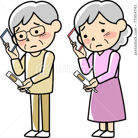 老年婦女和老年男子因發燒通過電話諮詢 77954745