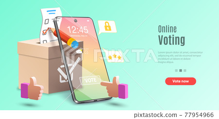Concept of Online Voting App, E-voting, Internet Election System. Concept of Online Voting App, E-voting, Internet Election System. 77954966
