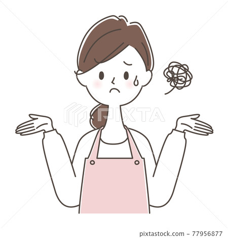 Housewife in a state of being raised 77956877