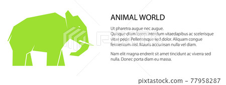 Green elephant banner Green elephant banner 77958287