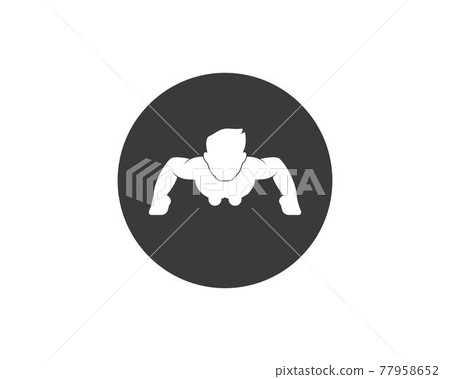 push up icon logo vector illustration design 77958652