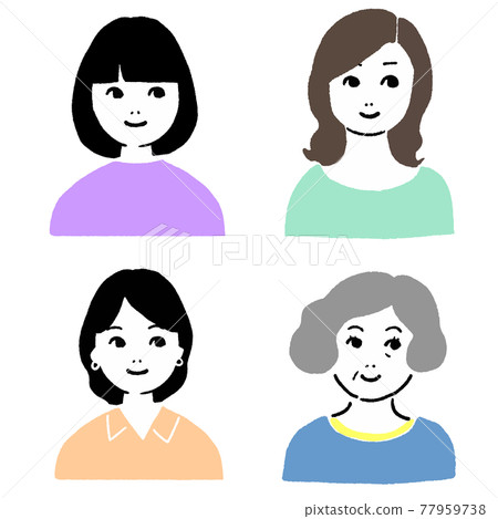 Smiley person vector icon set 77959738