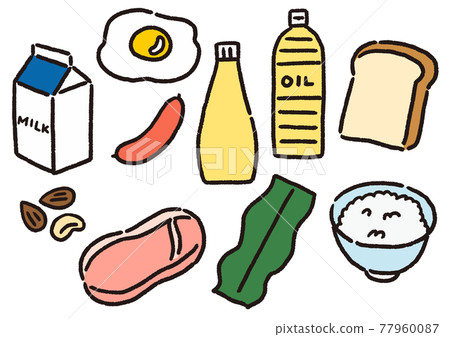 標準食品的插圖集 77960087