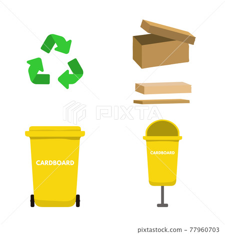 Garbage bin for cardboard vector illustration design. 77960703
