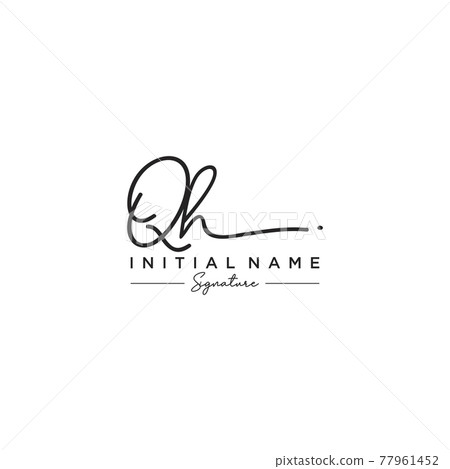 Letter QH Signature Logo Template Vector 77961452