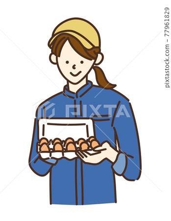農業女孩，畜牧女孩，家禽養殖婦女，插圖 77961829