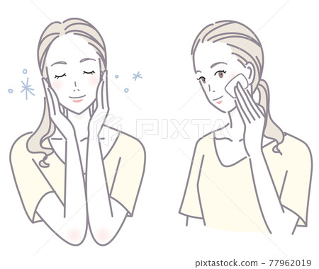 做護膚套裝的女性 77962019