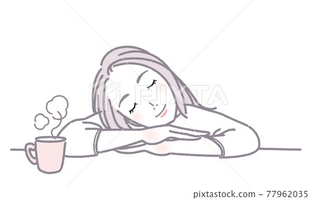 A woman who drinks plain hot water and sleeps 77962035