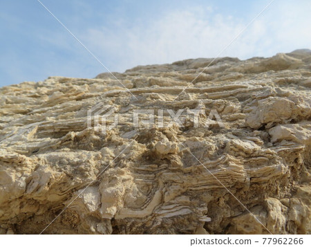 Gypsum formation, a corner of Mount Sodom on the banks of the Dead Sea in Israel Gypsum formation, a corner of Mount Sodom on the banks of the Dead Sea in Israel 77962266