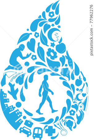 Healthy Lifestyle Doodle Modern Life Silhouette Vector Clipart Drawing Healthy Lifestyle Doodle Modern Life Silhouette Vector Clipart Drawing 77962276