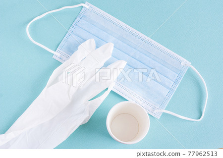 Disposable masks, paper cups, gloves, infection control 77962513