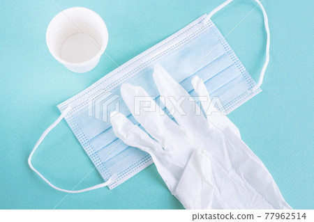 Disposable masks, paper cups, gloves, infection control 77962514