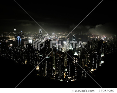 香港太平山頂夜景（單調） 77962960