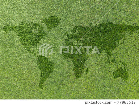 World map on green grass lawn background for global eco-friendly environment, ecological and environmental saving, earth day, and go green backdrop concept World map on green grass lawn background for global eco-friendly environment, ecological and environmental saving, earth day, and go green backdrop concept 77963512