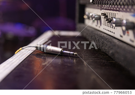 Close up of a connector for connecting audio equipment. Close up of a connector for connecting audio equipment. 77966053