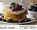 Pancakes with powdered sugar 77967460