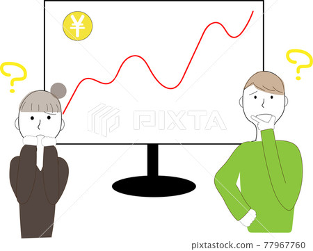 Image that men and women who make stock investment for the first time are worried Image that men and women who make stock investment for the first time are worried 77967760