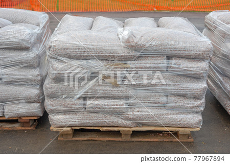 Construction Site Pallets Sacks Construction Site Pallets Sacks 77967894