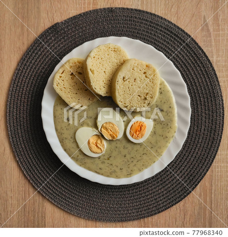 Dill sauce with dumplings. Dill sauce with dumplings. 77968340