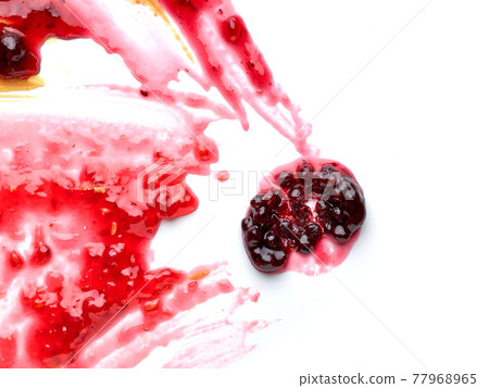 red berry jam on white background red berry jam on white background 77968965