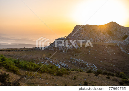 Sunset from Rocca del Crasto near Alcara Li Fusi in the Nebrodi Park, Sicily Sunset from Rocca del Crasto near Alcara Li Fusi in the Nebrodi Park, Sicily 77969765
