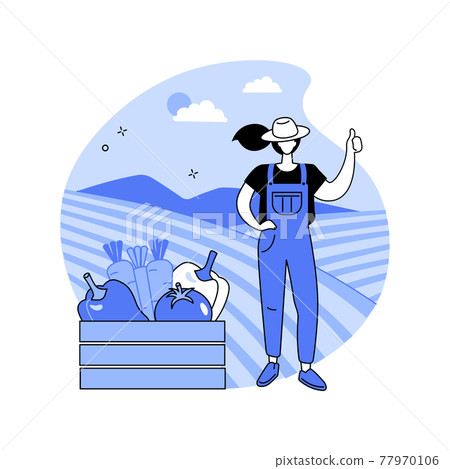 Biodynamic farming abstract concept vector illustration. 77970106