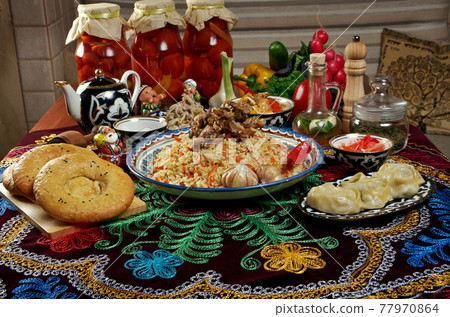 food set Central Asian cuisine food set Central Asian cuisine 77970864